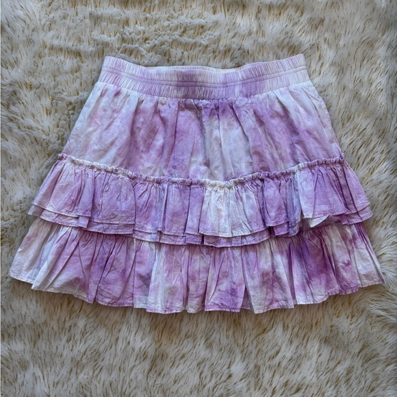 NWT Generation Love Athena Lilac Tie-dye Ruffled Mini Skirt, Size XS - Picture 1 of 6